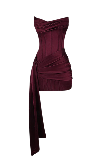 Evette - Satin Sleeveless Mini Dress with Elegant Fit