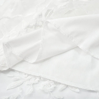 Kelly - Elegant White Lace Mini Dress with Deep V-neck and Adjustable Straps